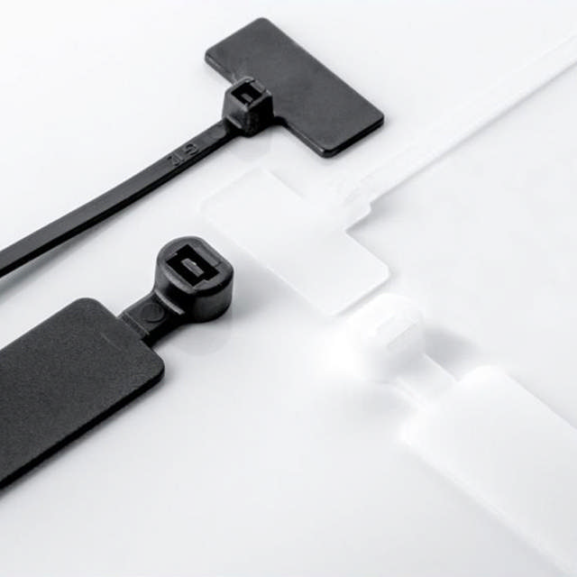 Colliers de serrage PA avec étiquette de marquage