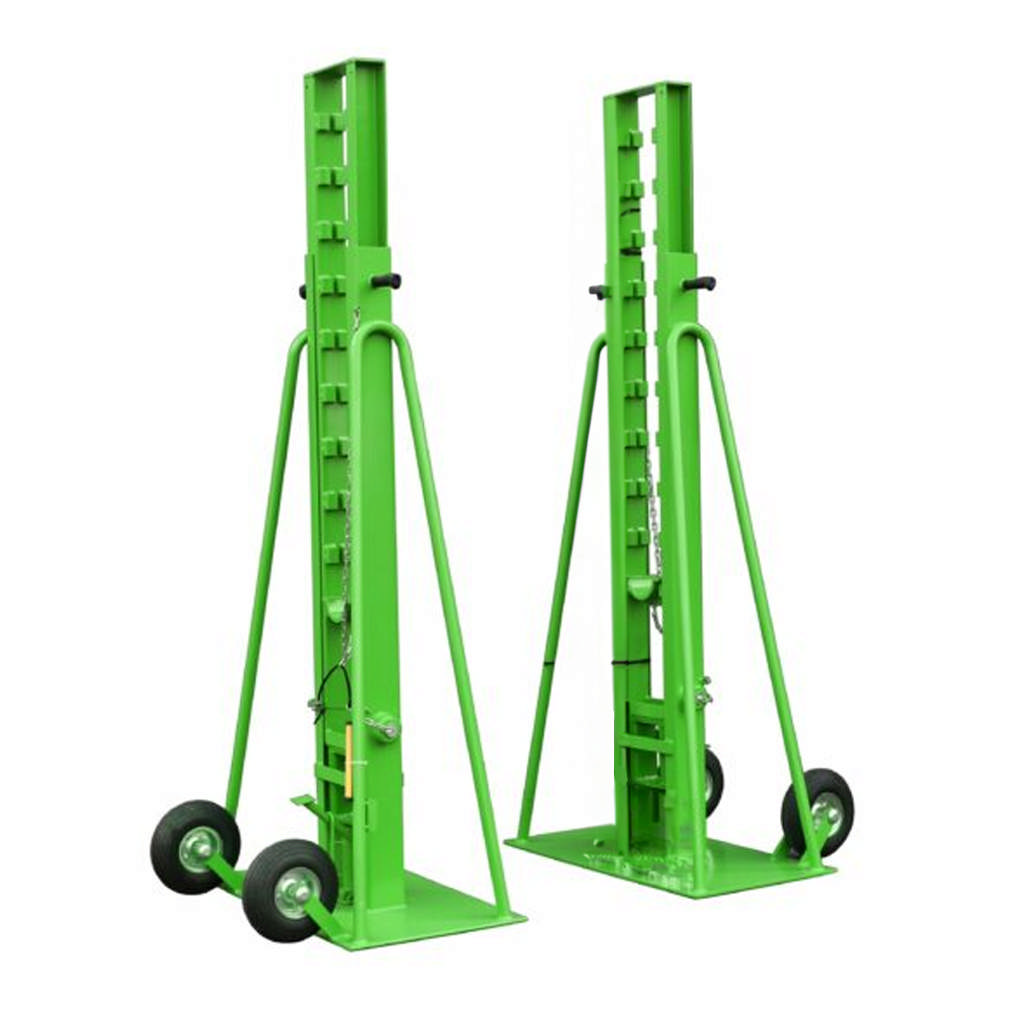 Support hydraulique pour tourets de câble jusqu'à Ø 3600mm 