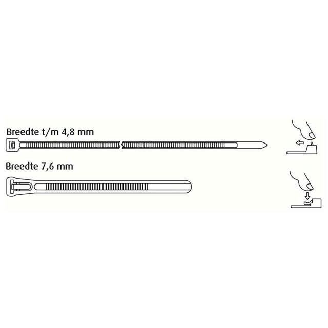 Colliers de serrage PA avec mécanisme refermable