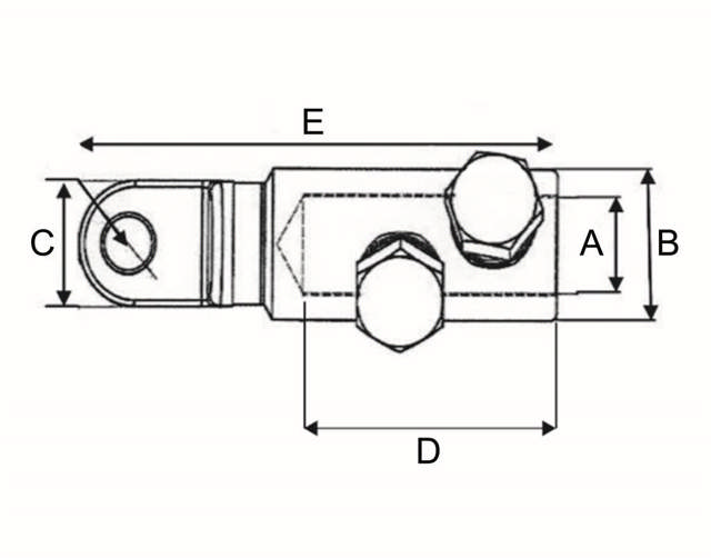 Souliers de câble à vis en aluminium-cuivre