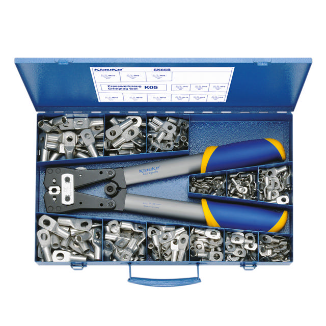 SK65BF - Coffret d'assortiment avec souliers de câble et outil de sertissage