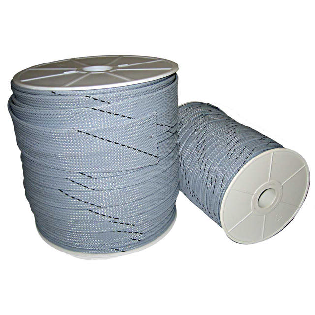 Gaine tressée pour protection de câbles - Gris