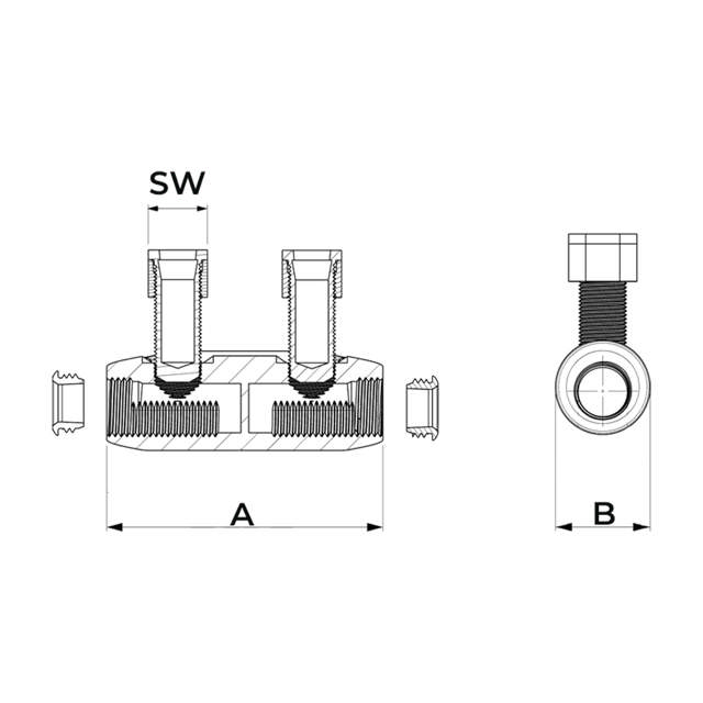 Manchons à vis Bi-métal Al/Cu